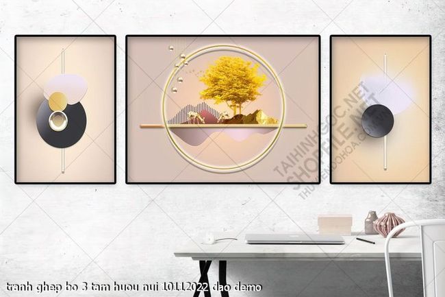 tranh ghep bo 3 tam huou nui 10112022 dao